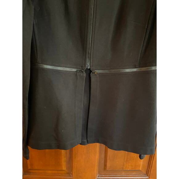 Cabi Relax Convertible Stretch Ponte Knit Long Black Zip Jacket size Medium - Picture 4 of 7